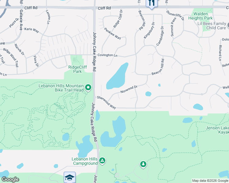 map of restaurants, bars, coffee shops, grocery stores, and more near 1656 Norwood Court in Eagan