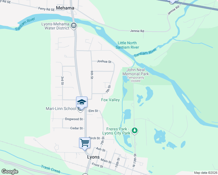 map of restaurants, bars, coffee shops, grocery stores, and more near 800 7th Street in Lyons