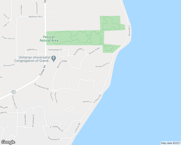 map of restaurants, bars, coffee shops, grocery stores, and more near 301 Wooded Shore Lane in Traverse City