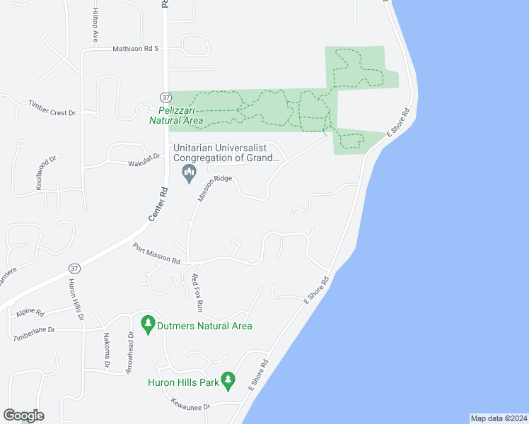 map of restaurants, bars, coffee shops, grocery stores, and more near 6704 Mission Ridge in Traverse City
