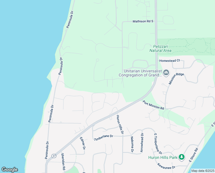 map of restaurants, bars, coffee shops, grocery stores, and more near 6500 Pine Knolls Dr in Traverse City