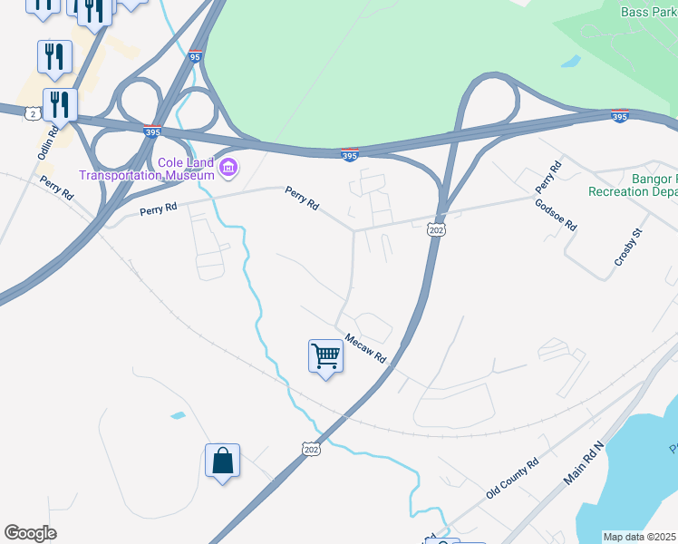 map of restaurants, bars, coffee shops, grocery stores, and more near 70-98 Mecaw Road in Hampden