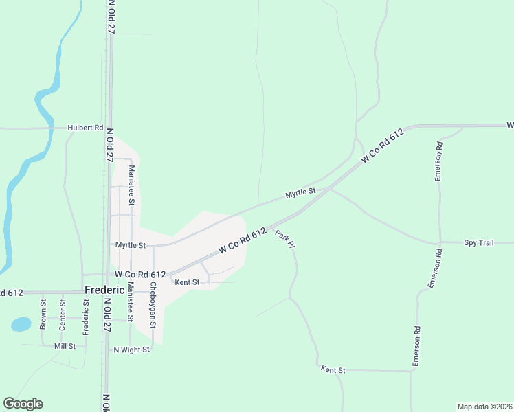 map of restaurants, bars, coffee shops, grocery stores, and more near 7300 Myrtle Street in Frederic