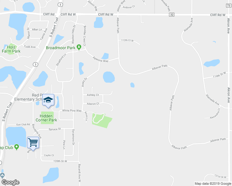 map of restaurants, bars, coffee shops, grocery stores, and more near 11504 Ashley Court in Inver Grove Heights