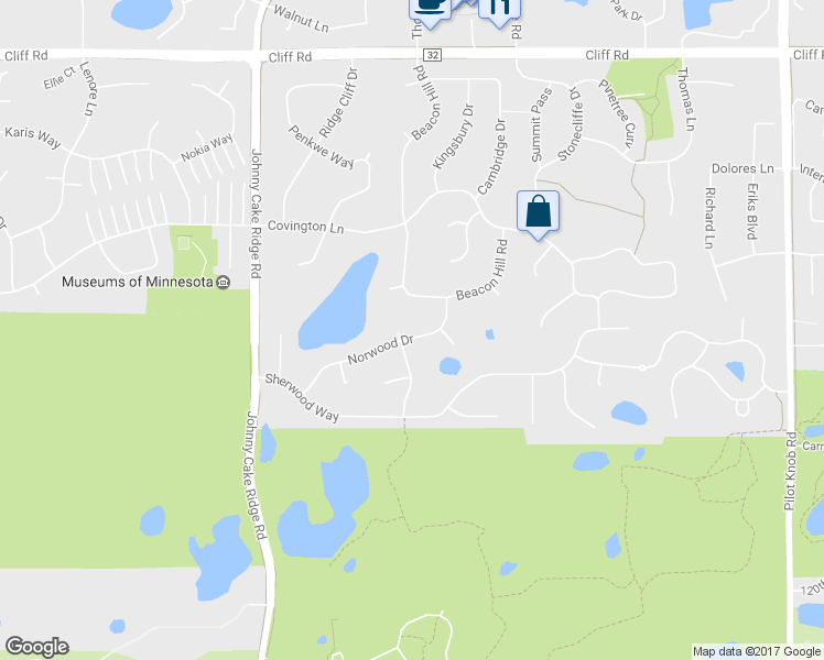 map of restaurants, bars, coffee shops, grocery stores, and more near 1609 Norwood Drive in Eagan
