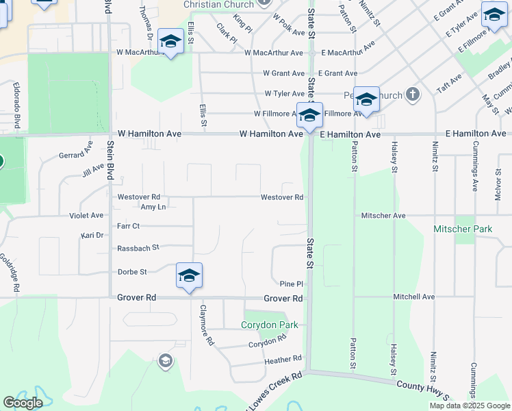 map of restaurants, bars, coffee shops, grocery stores, and more near 327 Westover Road in Eau Claire
