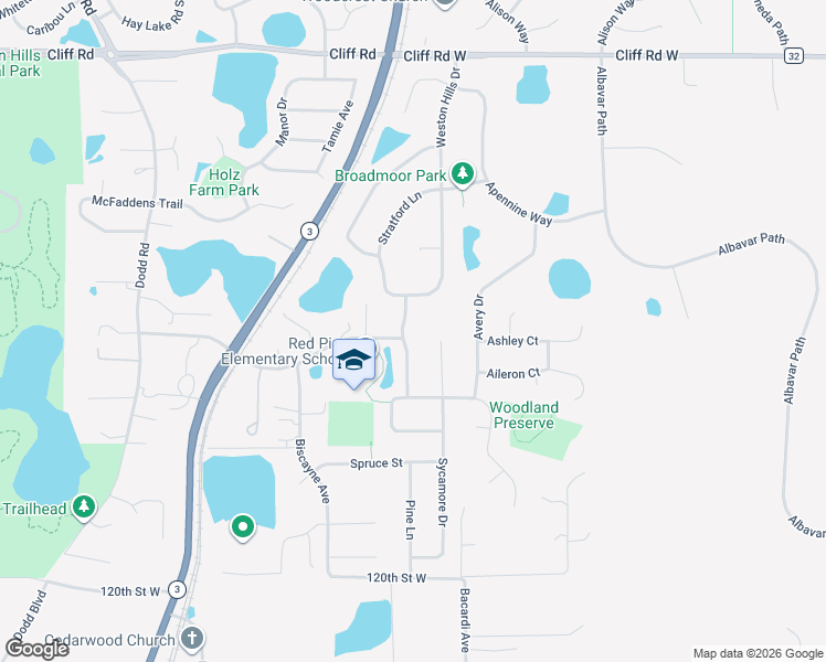 map of restaurants, bars, coffee shops, grocery stores, and more near 4804 Weston Hills Drive in Eagan