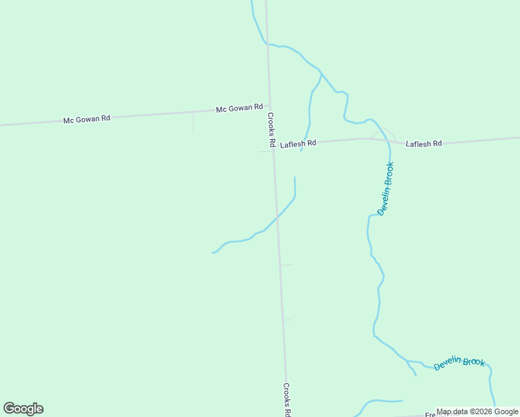map of restaurants, bars, coffee shops, grocery stores, and more near Crooks Road in North Bangor