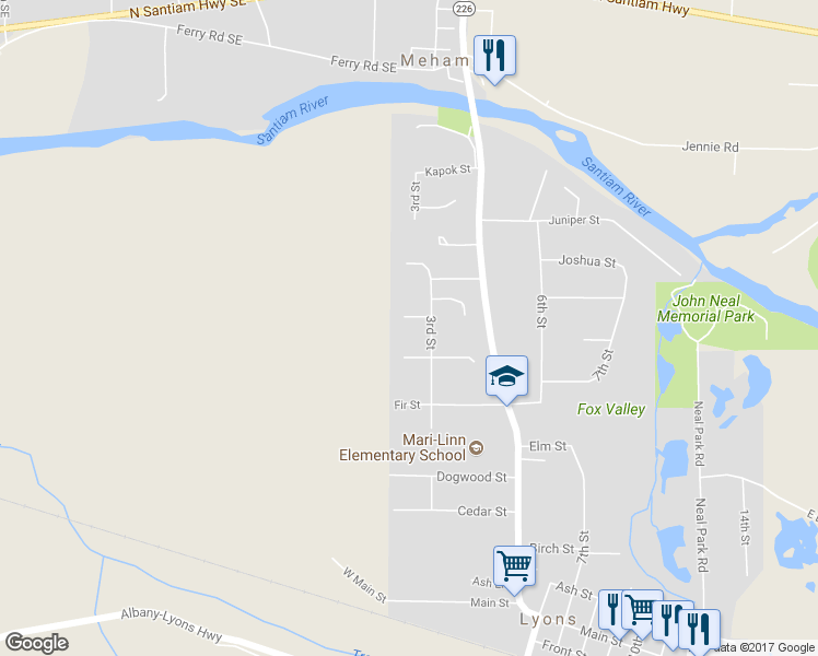 map of restaurants, bars, coffee shops, grocery stores, and more near 294 Hemlock Ct in Lyons