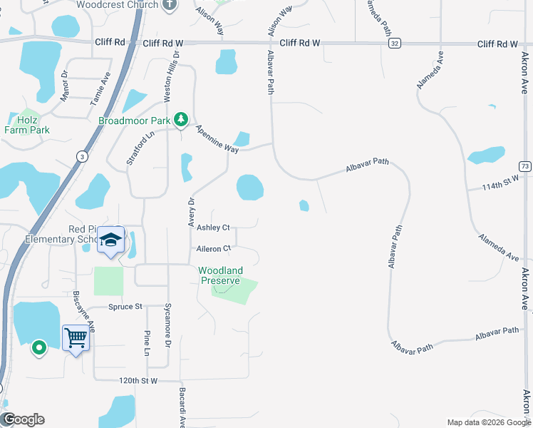 map of restaurants, bars, coffee shops, grocery stores, and more near 11504 Ashley Court in Inver Grove Heights