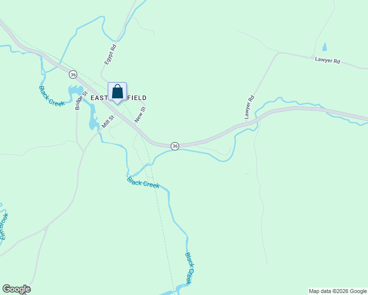 map of restaurants, bars, coffee shops, grocery stores, and more near 9764 Vermont 36 in Fairfield