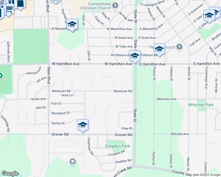 map of restaurants, bars, coffee shops, grocery stores, and more near 327 Westover Road in Eau Claire