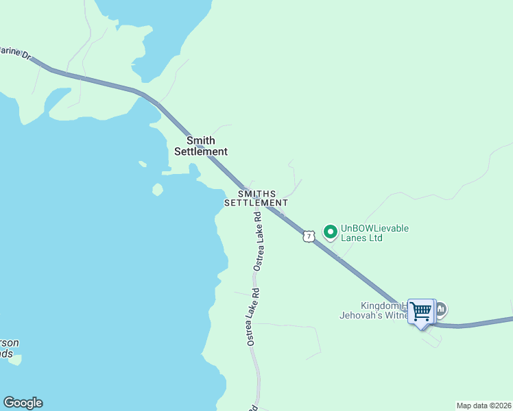 map of restaurants, bars, coffee shops, grocery stores, and more near 0 Ostrea Lake Road in Musquodoboit Harbour