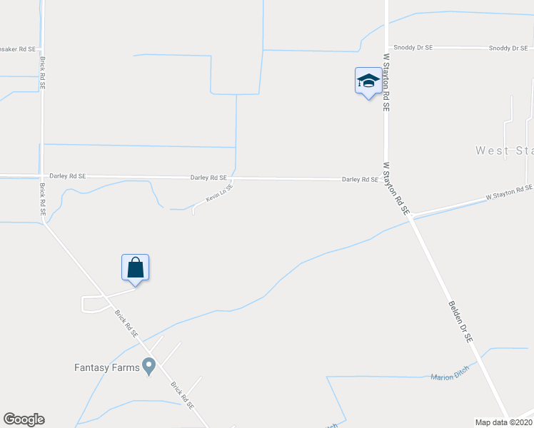 map of restaurants, bars, coffee shops, grocery stores, and more near 8678 Darley Road Southeast in Aumsville
