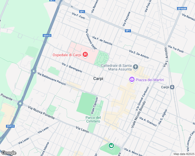 map of restaurants, bars, coffee shops, grocery stores, and more near in Province of Modena