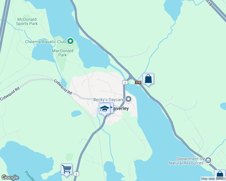 map of restaurants, bars, coffee shops, grocery stores, and more near 25 Palmer Road in Waverley