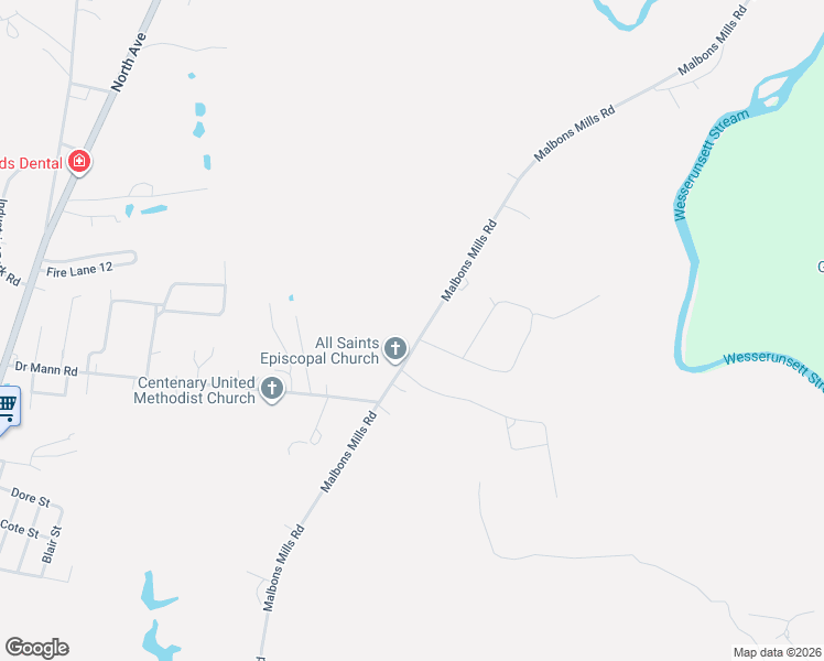 map of restaurants, bars, coffee shops, grocery stores, and more near 193 Malbons Mills Road in Skowhegan