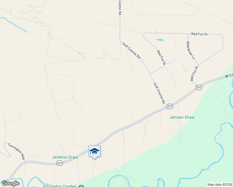 map of restaurants, bars, coffee shops, grocery stores, and more near 48 Golf Course Road in Sheridan