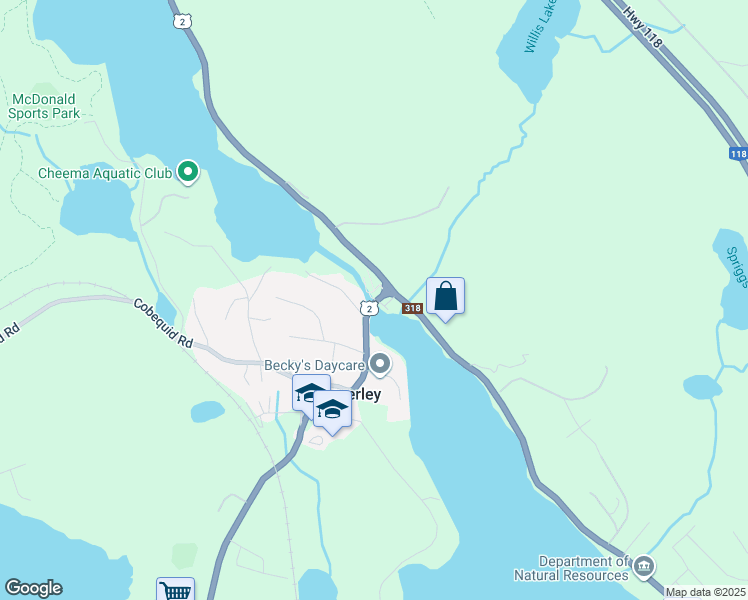 map of restaurants, bars, coffee shops, grocery stores, and more near 2584 Rocky Lake Drive in Waverley