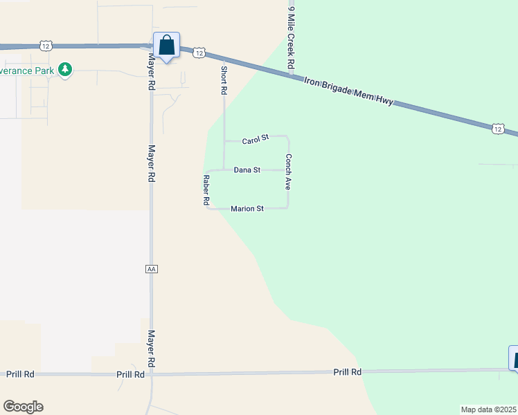 map of restaurants, bars, coffee shops, grocery stores, and more near 6650 Marion Street in Eau Claire