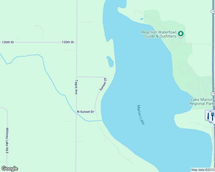 map of restaurants, bars, coffee shops, grocery stores, and more near 11696 Sunset Circle in Hutchinson