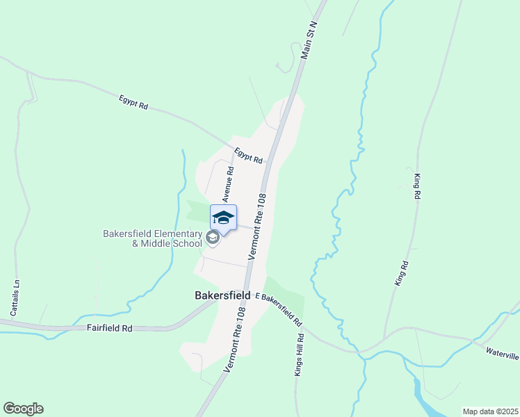map of restaurants, bars, coffee shops, grocery stores, and more near 233 Vermont Route 108 in Bakersfield