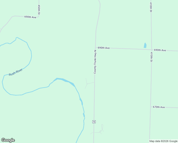 map of restaurants, bars, coffee shops, grocery stores, and more near N6807 County Road N in Beldenville