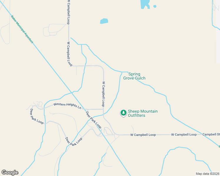 map of restaurants, bars, coffee shops, grocery stores, and more near West Campbell Loop in Baker County