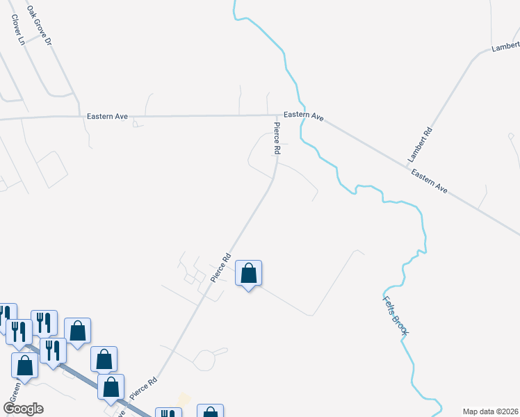 map of restaurants, bars, coffee shops, grocery stores, and more near 197 Pierce Road in Brewer