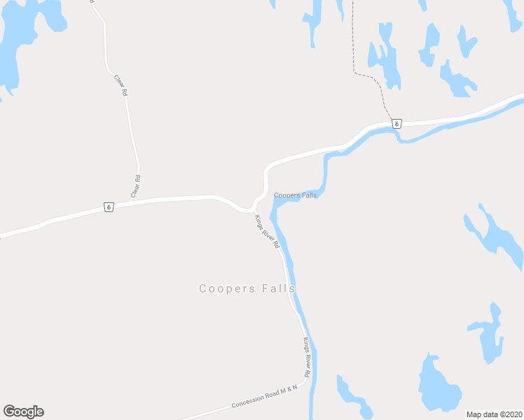 map of restaurants, bars, coffee shops, grocery stores, and more near 8111 Kings River Road in Washago