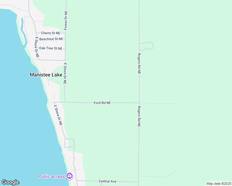 map of restaurants, bars, coffee shops, grocery stores, and more near 8001-8499 Ford Road Northeast in Kalkaska