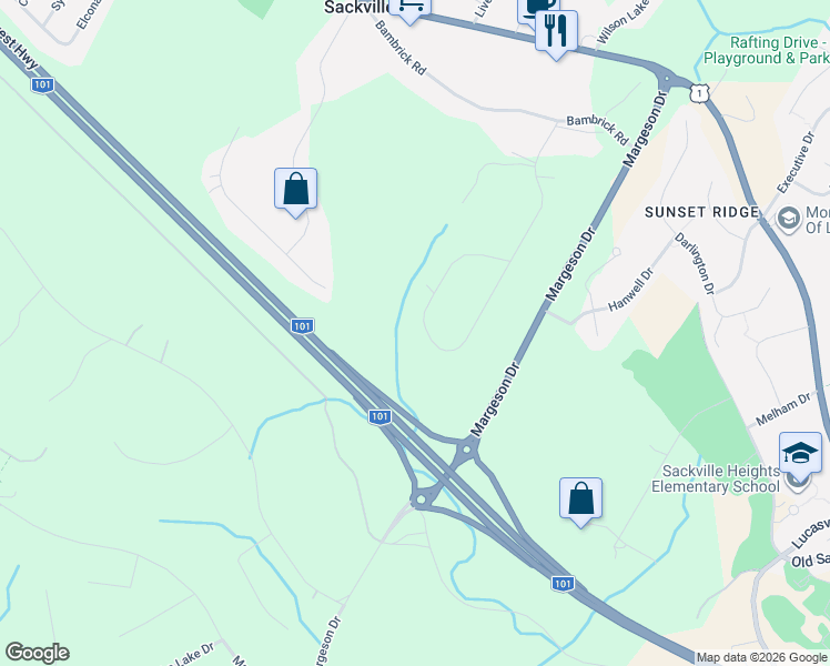 map of restaurants, bars, coffee shops, grocery stores, and more near 96 Westwind Ridge in Middle Sackville