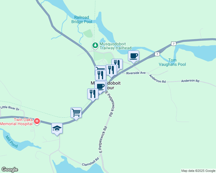 map of restaurants, bars, coffee shops, grocery stores, and more near 5 Nova Scotia 357 in Musquodoboit Harbour