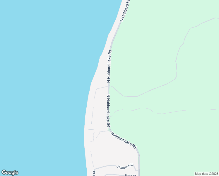 map of restaurants, bars, coffee shops, grocery stores, and more near North Hubbard Lake Road in Spruce