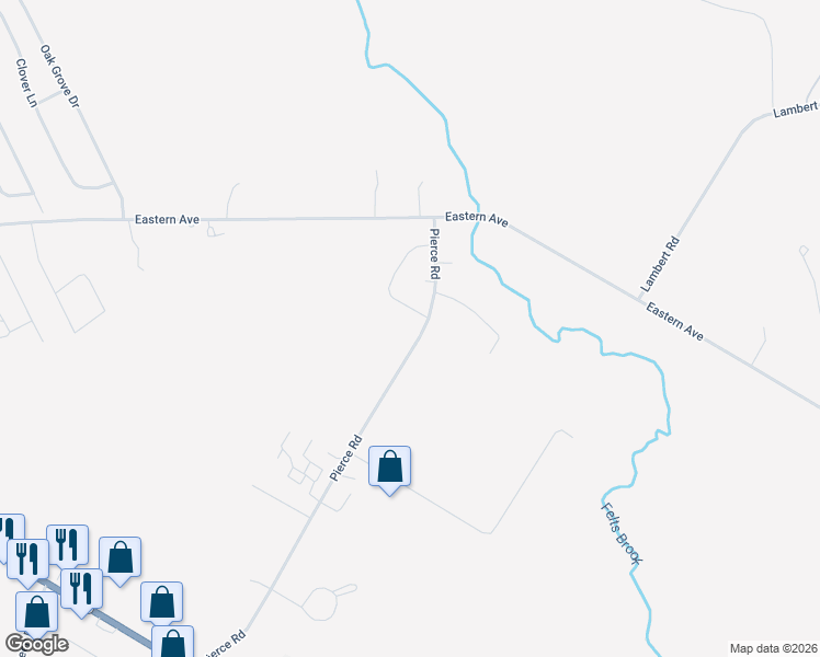 map of restaurants, bars, coffee shops, grocery stores, and more near 197 Pierce Road in Brewer