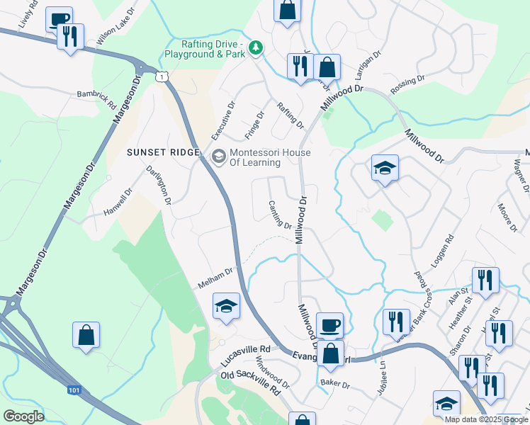 map of restaurants, bars, coffee shops, grocery stores, and more near 138 Lumberman Drive in Middle Sackville