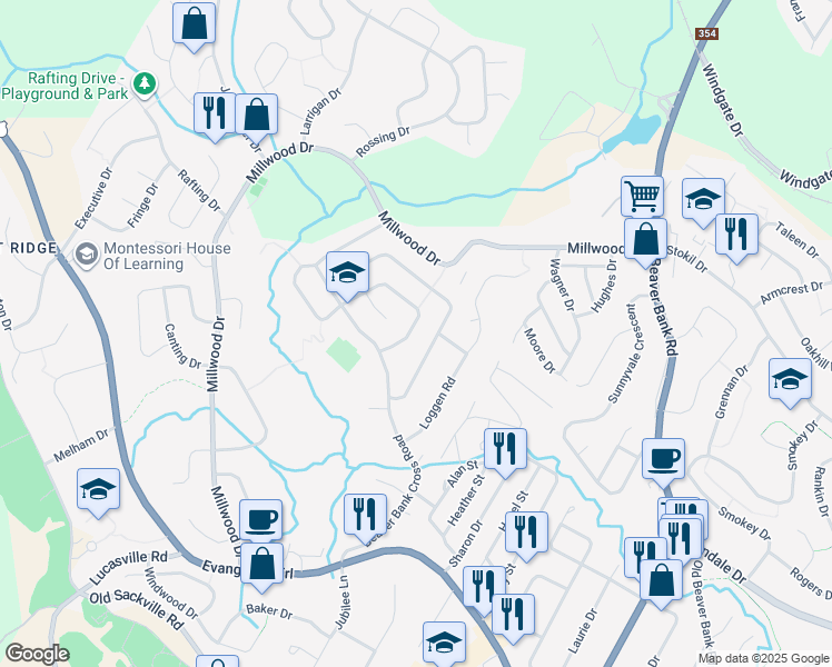 map of restaurants, bars, coffee shops, grocery stores, and more near 48 Noria Crescent in Middle Sackville