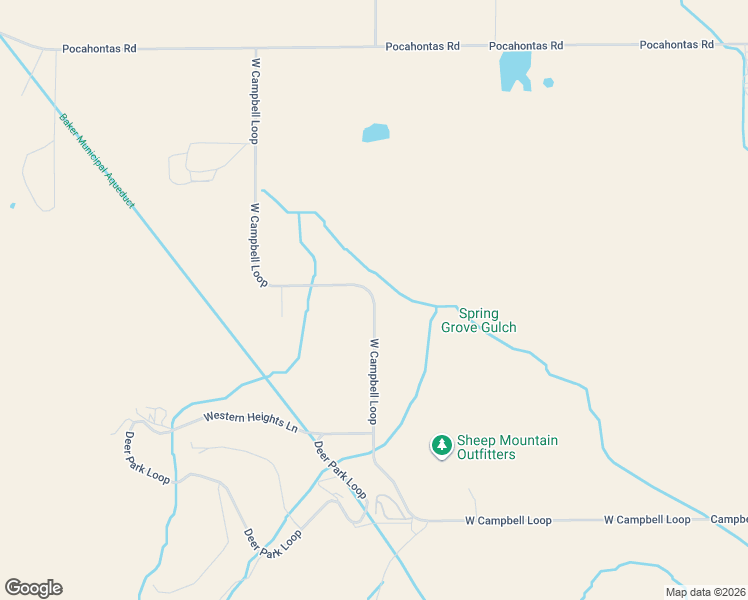 map of restaurants, bars, coffee shops, grocery stores, and more near West Campbell Loop in Baker County