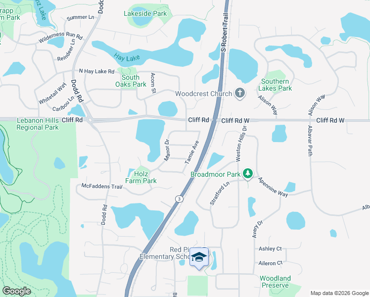 map of restaurants, bars, coffee shops, grocery stores, and more near 586 Allan Lane in Eagan