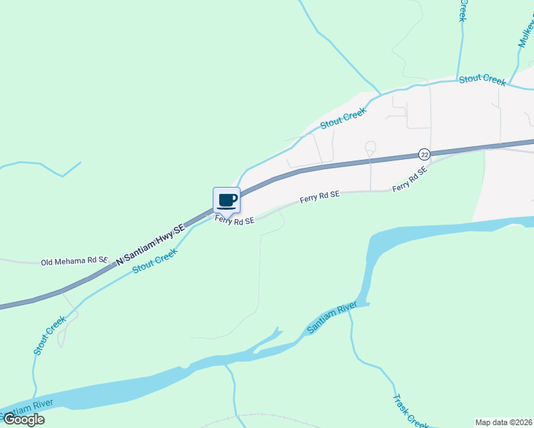 map of restaurants, bars, coffee shops, grocery stores, and more near 20333 Ferry Road Southeast in Stayton