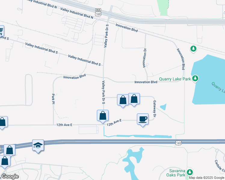 map of restaurants, bars, coffee shops, grocery stores, and more near 889 Valley Park Drive in Shakopee
