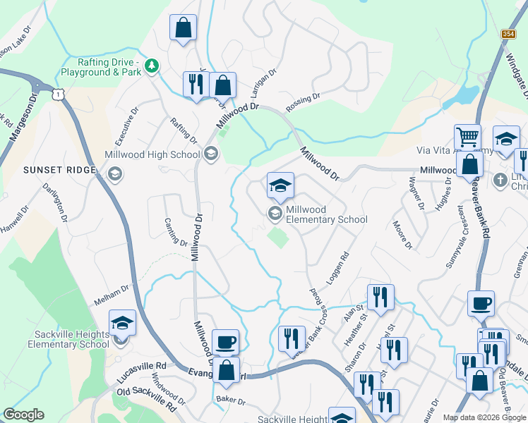 map of restaurants, bars, coffee shops, grocery stores, and more near 11 Sawyer Crescent in Middle Sackville
