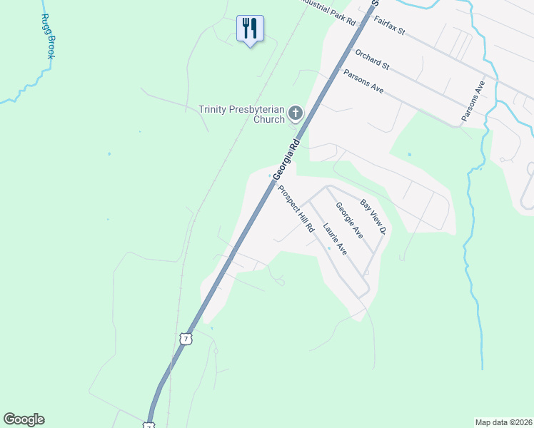 map of restaurants, bars, coffee shops, grocery stores, and more near 395 South Main Street in Saint Albans City