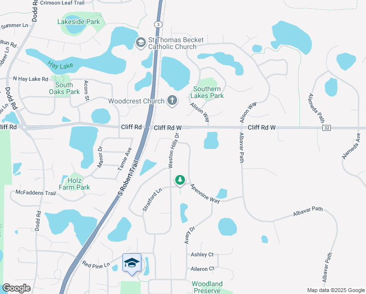 map of restaurants, bars, coffee shops, grocery stores, and more near 4618 Weston Hills Drive in Eagan