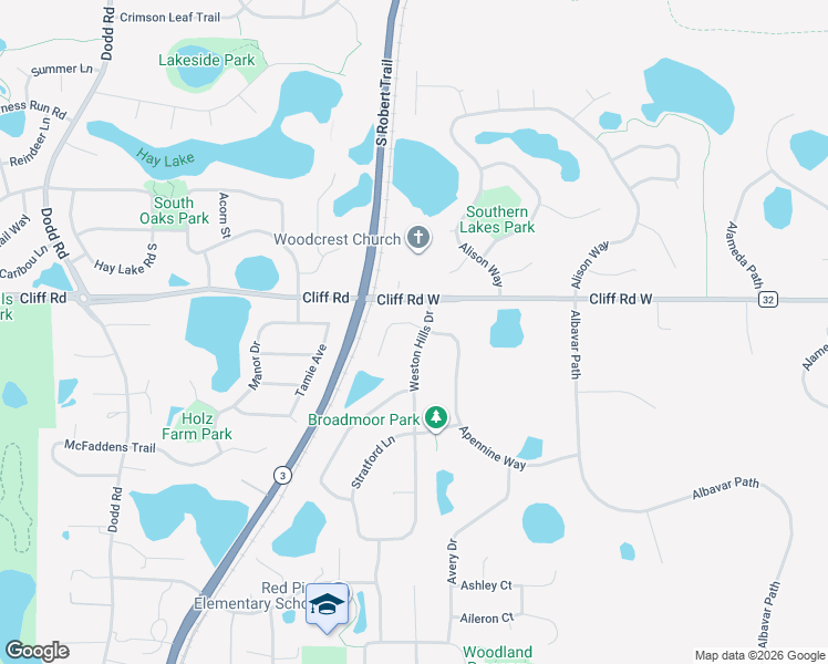 map of restaurants, bars, coffee shops, grocery stores, and more near 4618 Weston Hills Drive in Eagan