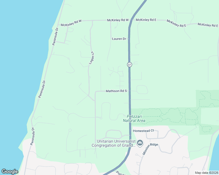 map of restaurants, bars, coffee shops, grocery stores, and more near 7076 Hilltop Avenue in Traverse City