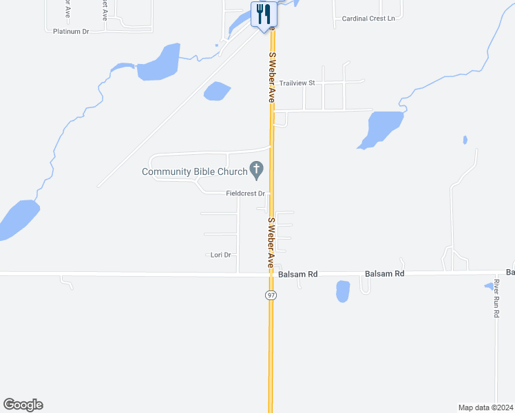 map of restaurants, bars, coffee shops, grocery stores, and more near 1001 Frontage Road in Stratford