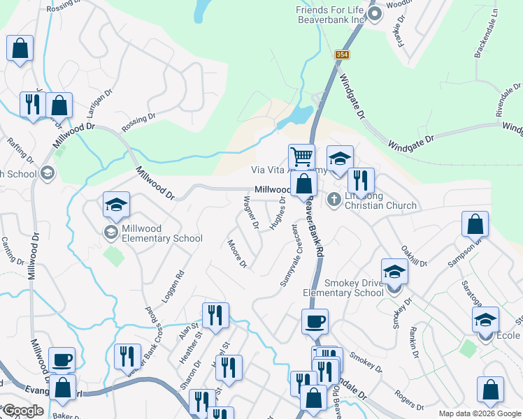 map of restaurants, bars, coffee shops, grocery stores, and more near 25 Yeadon Drive in Middle Sackville
