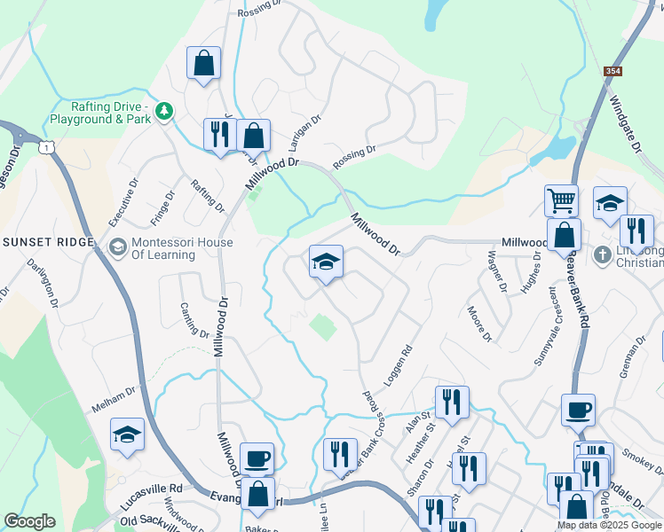 map of restaurants, bars, coffee shops, grocery stores, and more near 170 Waterwheel Crescent in Middle Sackville