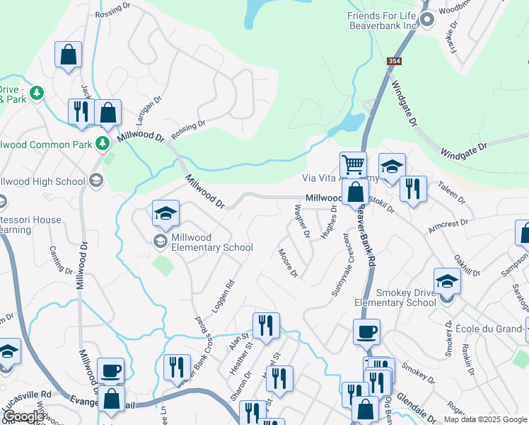 map of restaurants, bars, coffee shops, grocery stores, and more near 156 Loggen Road in Middle Sackville
